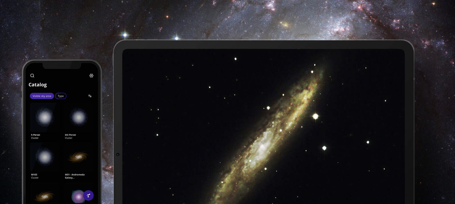 App Steuerung der Teleskope von Unistellar