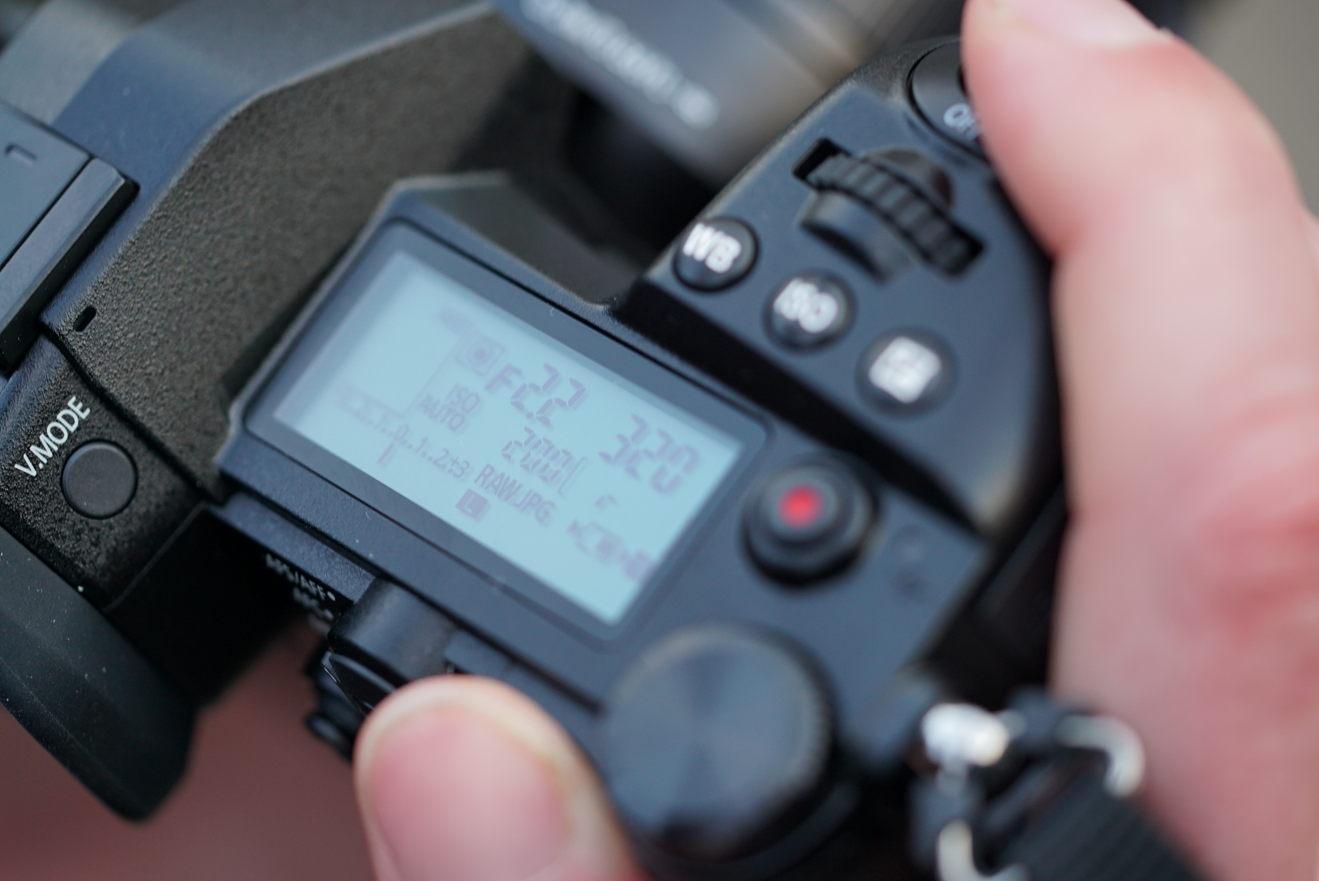 Panasonic Lumix G9 Schulterdisplay Head Up