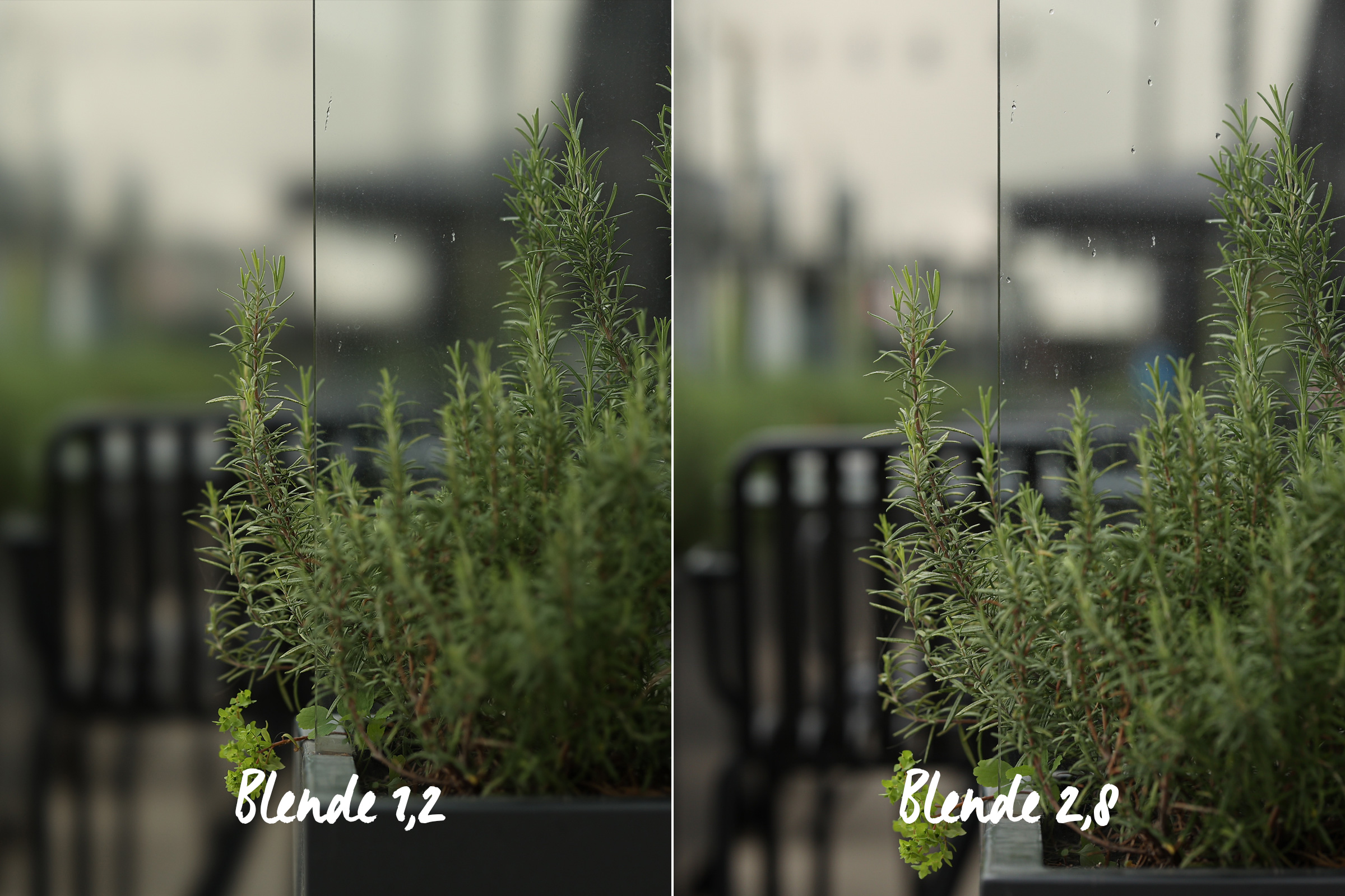 Unschärfe der Blende im Detailvergleich