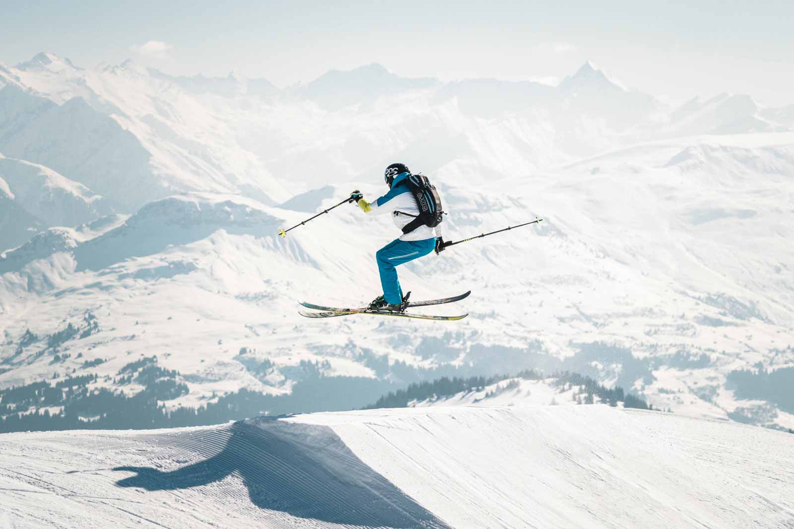 skifahrer in der schweiz