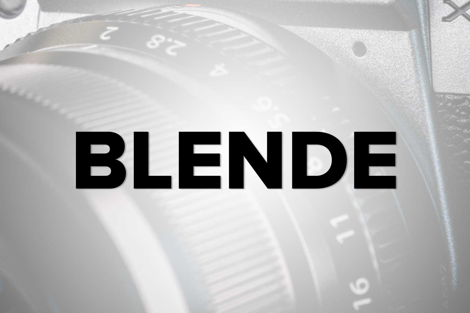 Kamera Blende mit weisem Hintergrund