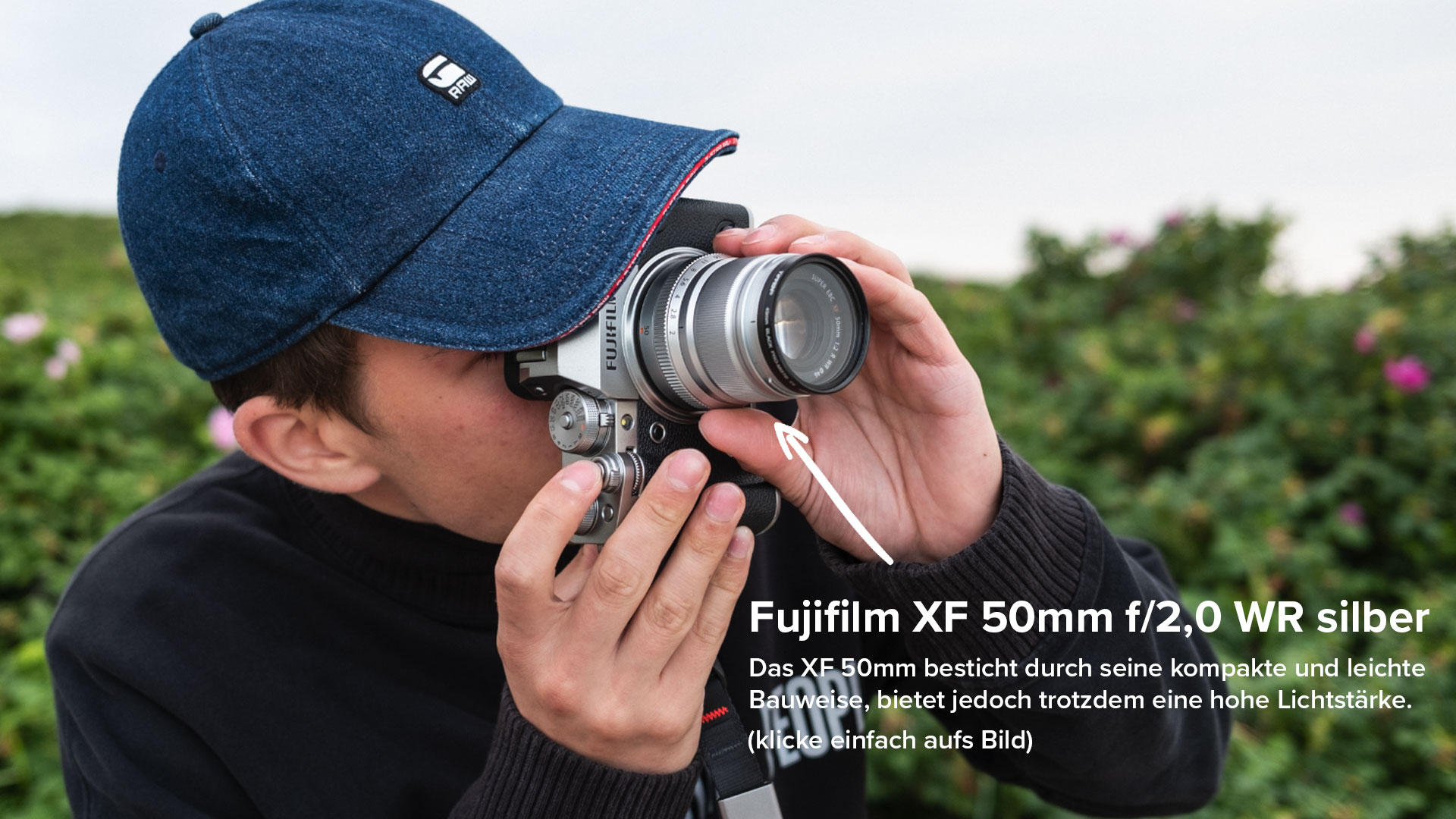 Fujifilm XF 50mm f/2,0 R WR silber