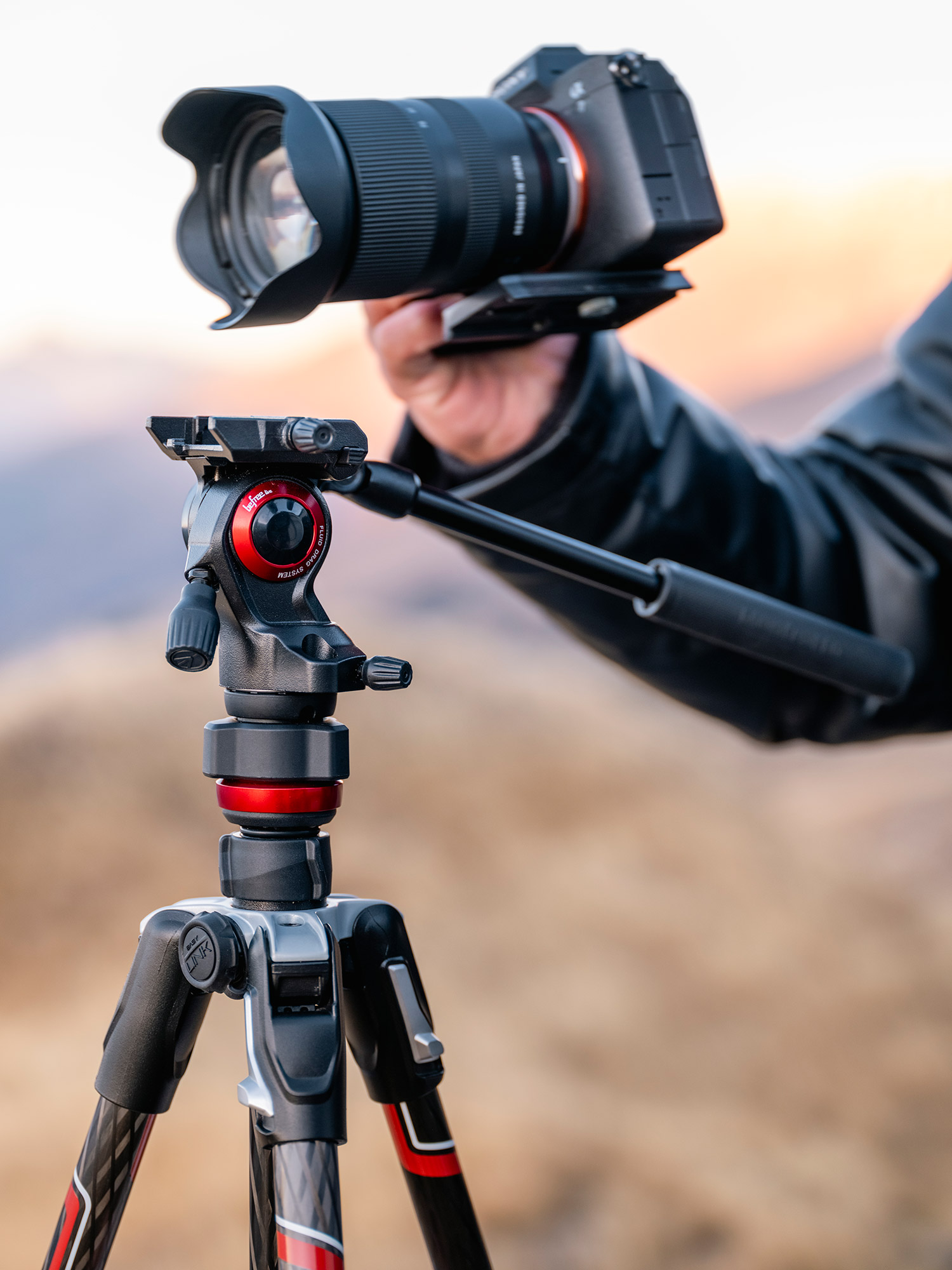 Manfrotto Befree mit Videokopf mit der Sony Alpha 7 IV