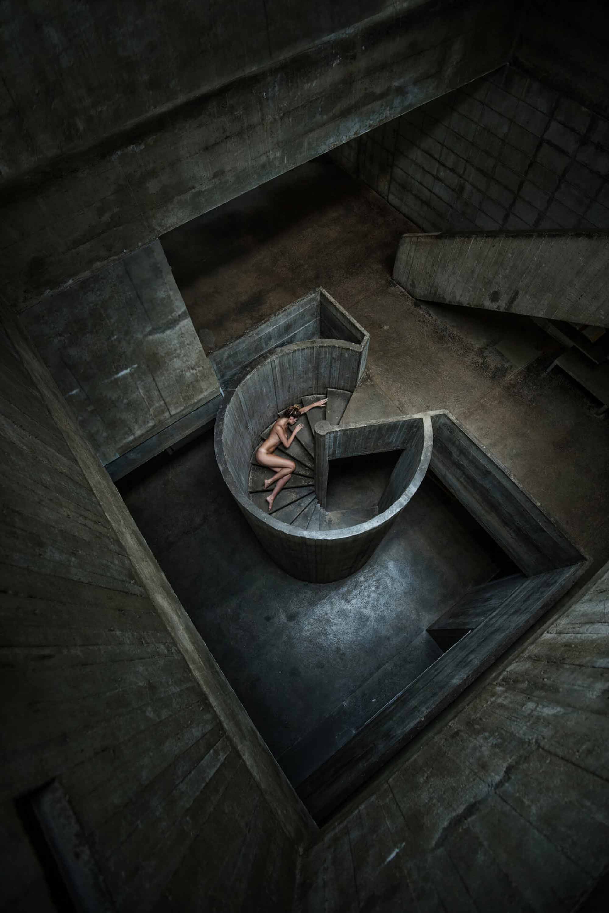 Beauty Shooting mit Jamari Lior für Nikon Treppe