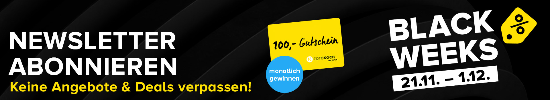 Foto Koch Newsletter Black Weeks Header