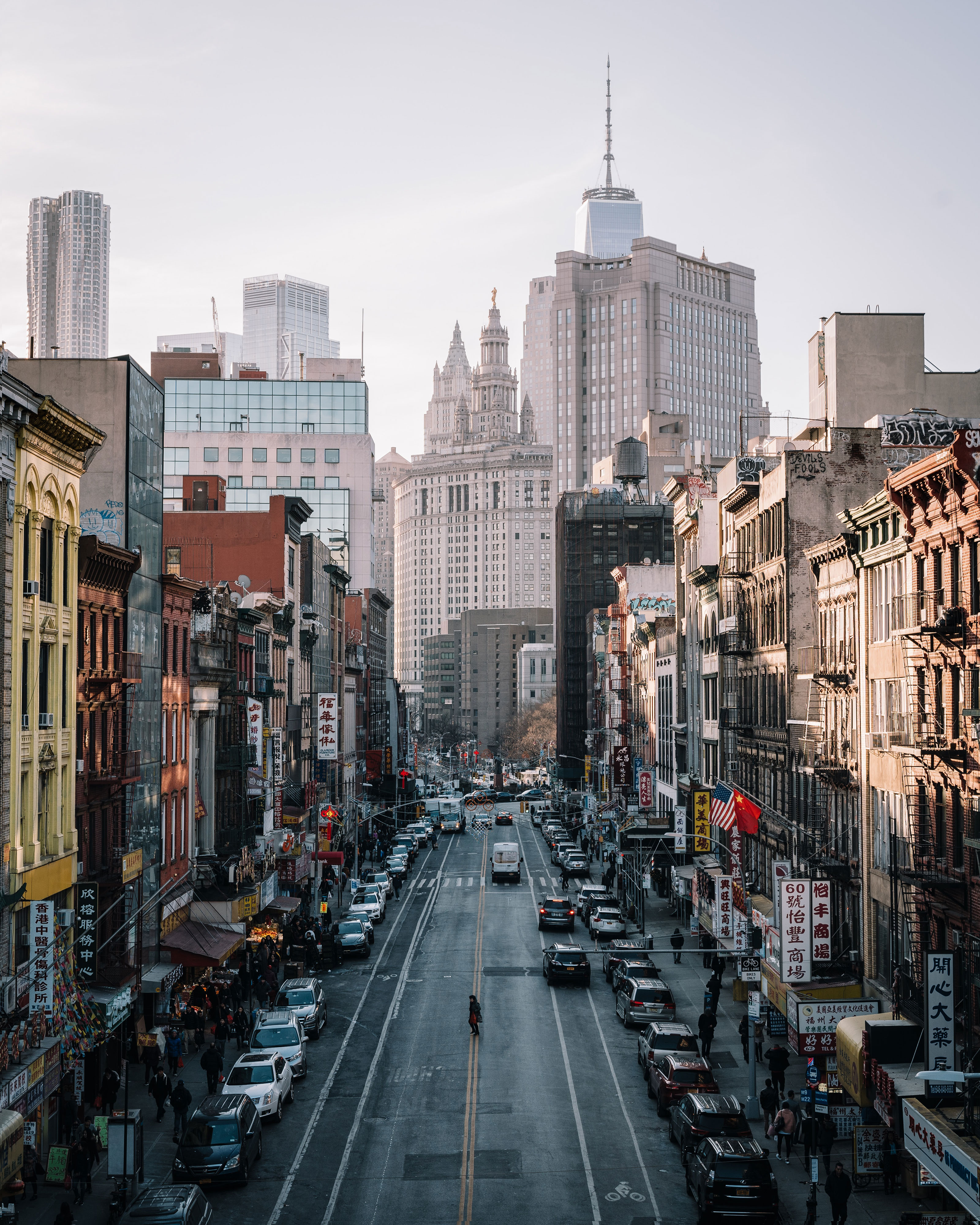 Obersichtperspektive in einer Stadtaufnahme