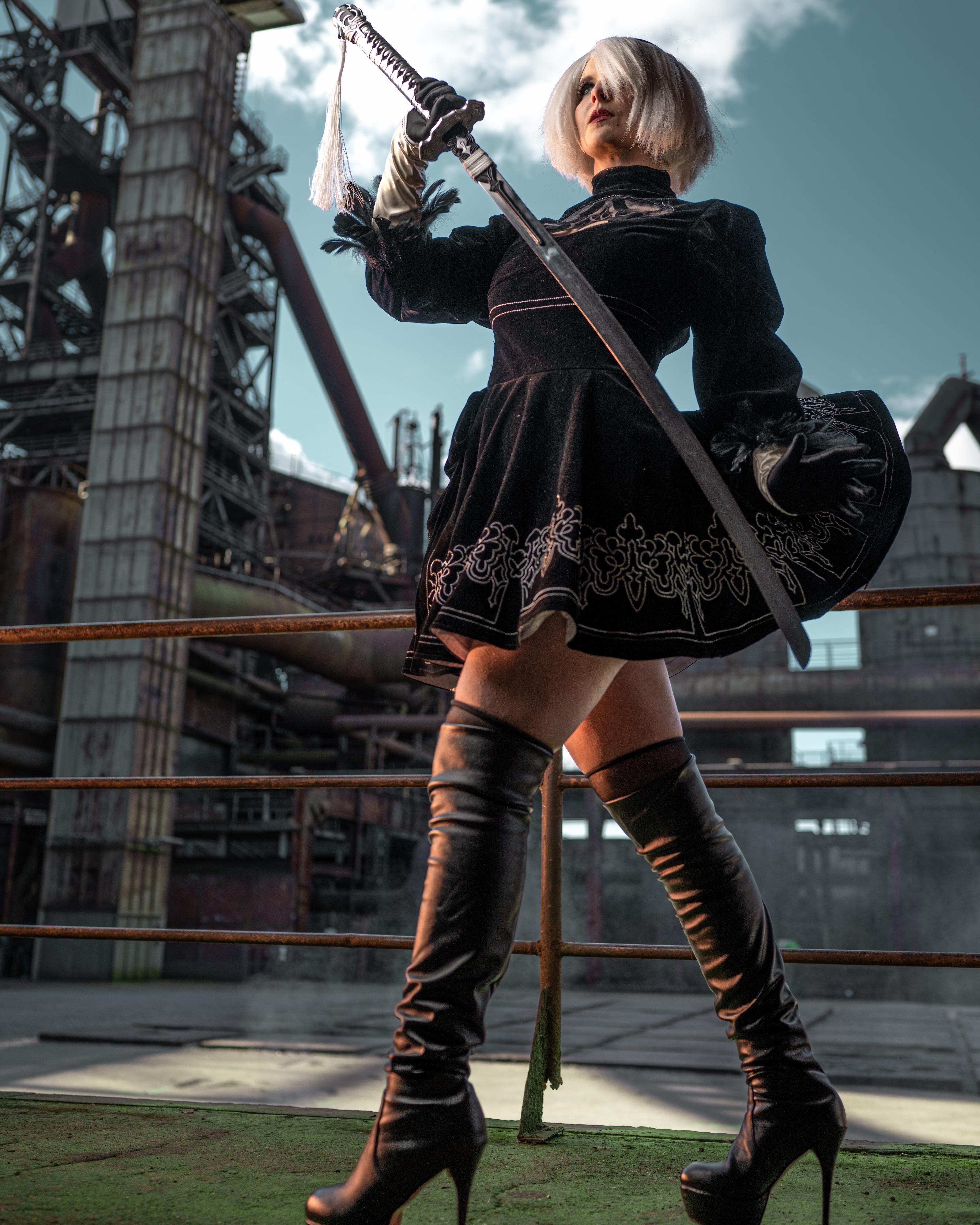 Raw Foto nach Lightroom - 2B Cosplay - Cosplayer Sahhki