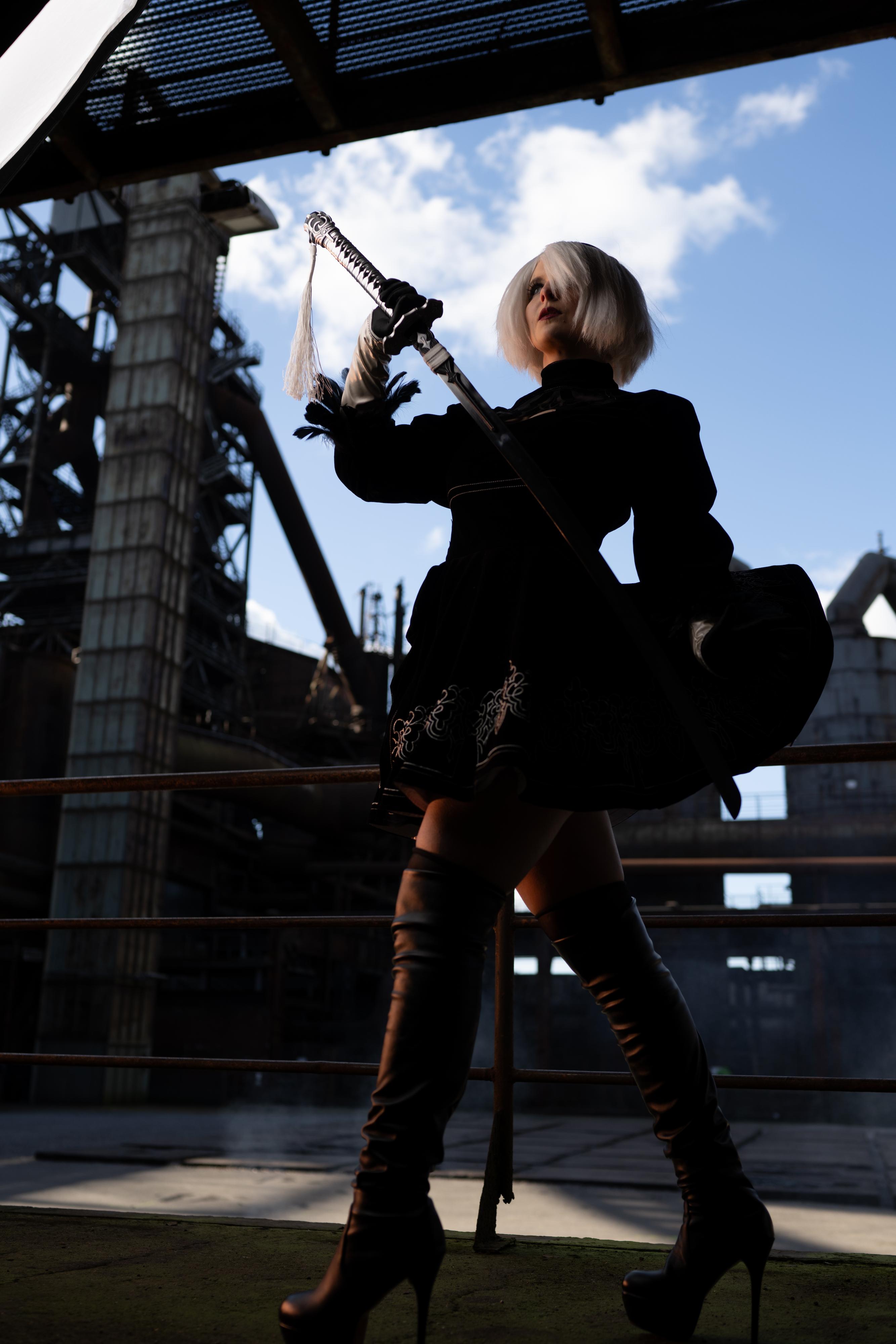 Raw Foto - 2B Cosplay - Cosplayer Sahhki