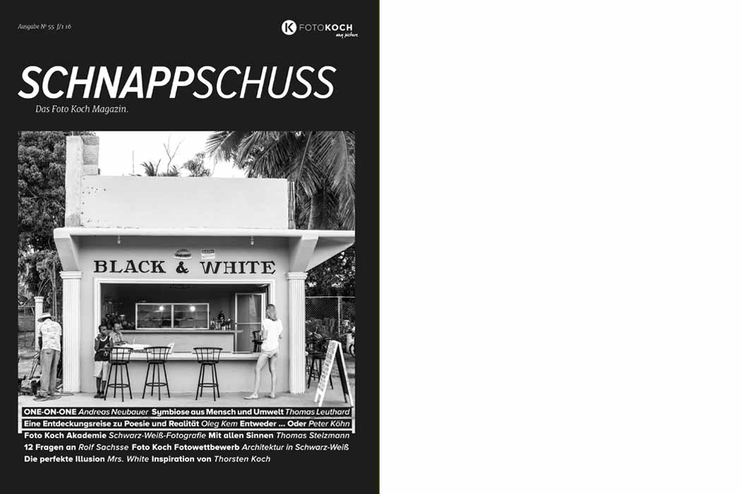 Schnappschuss 55 Schwarz-Weiss Magazin
