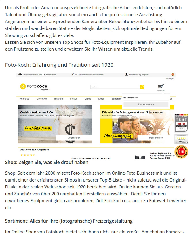 Vergleich.org Bericht